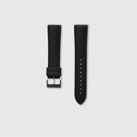 Carbon Black Sailcloth Watch Strap