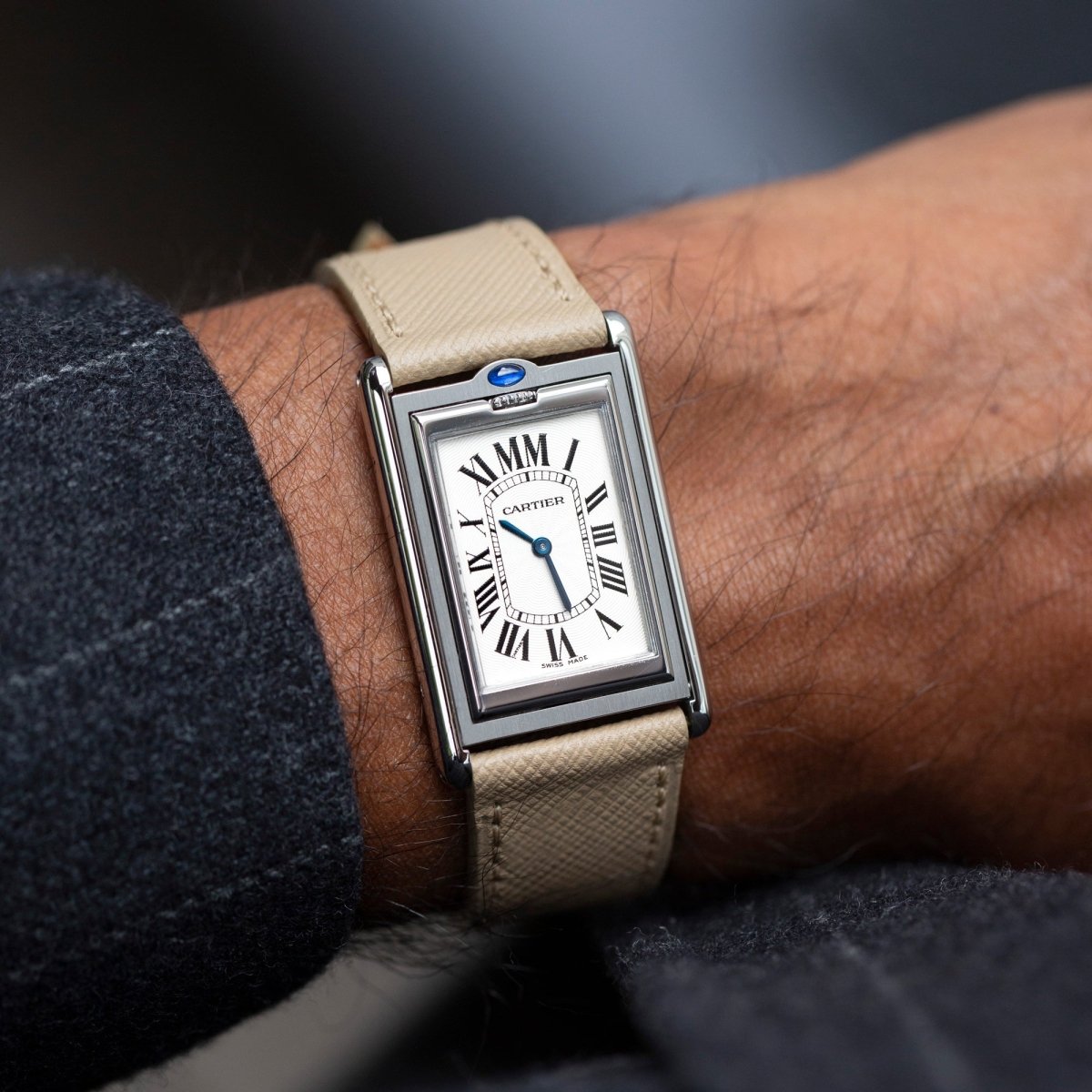 Cream Saffiano Watch Strap
