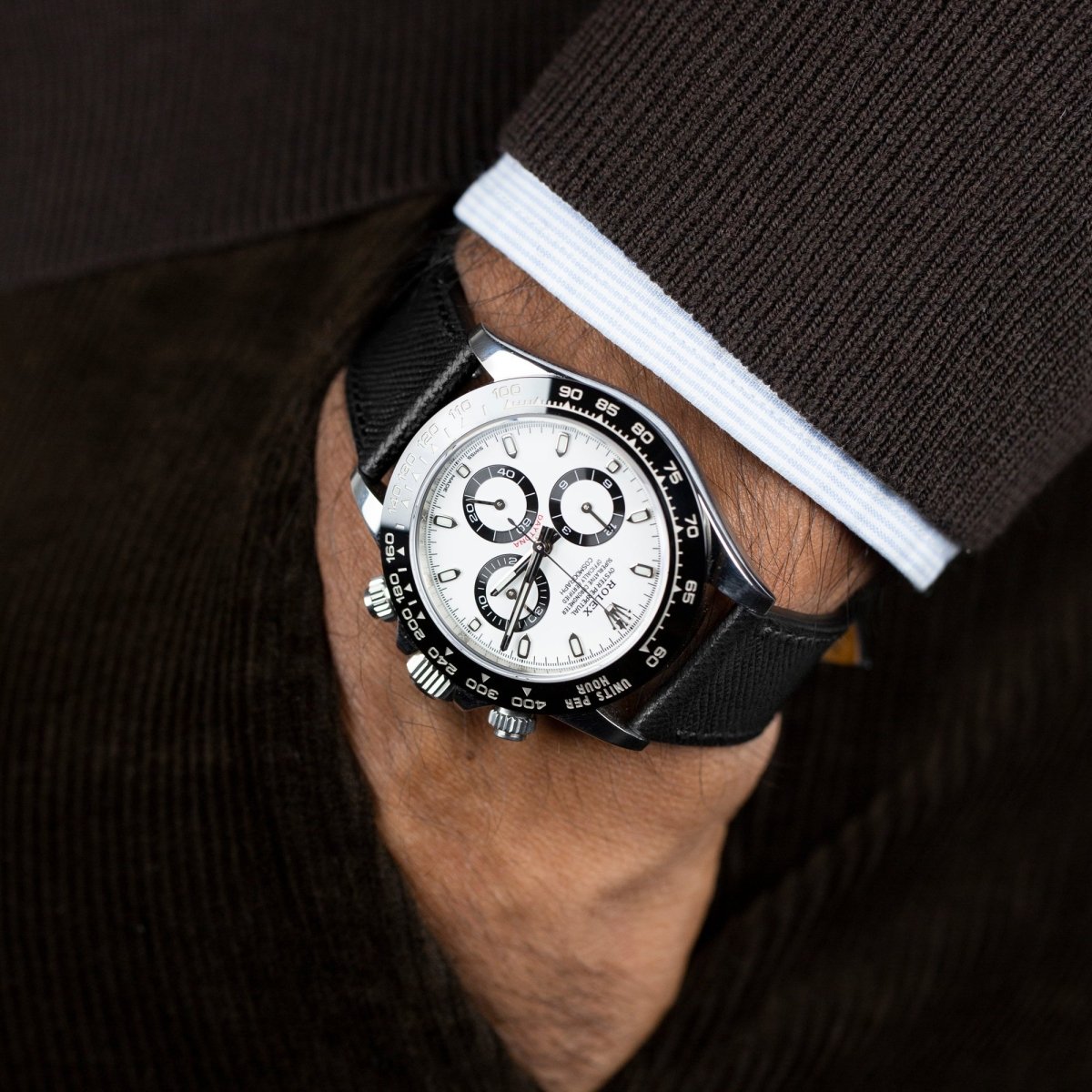 Midnight Black Saffiano Watch Strap