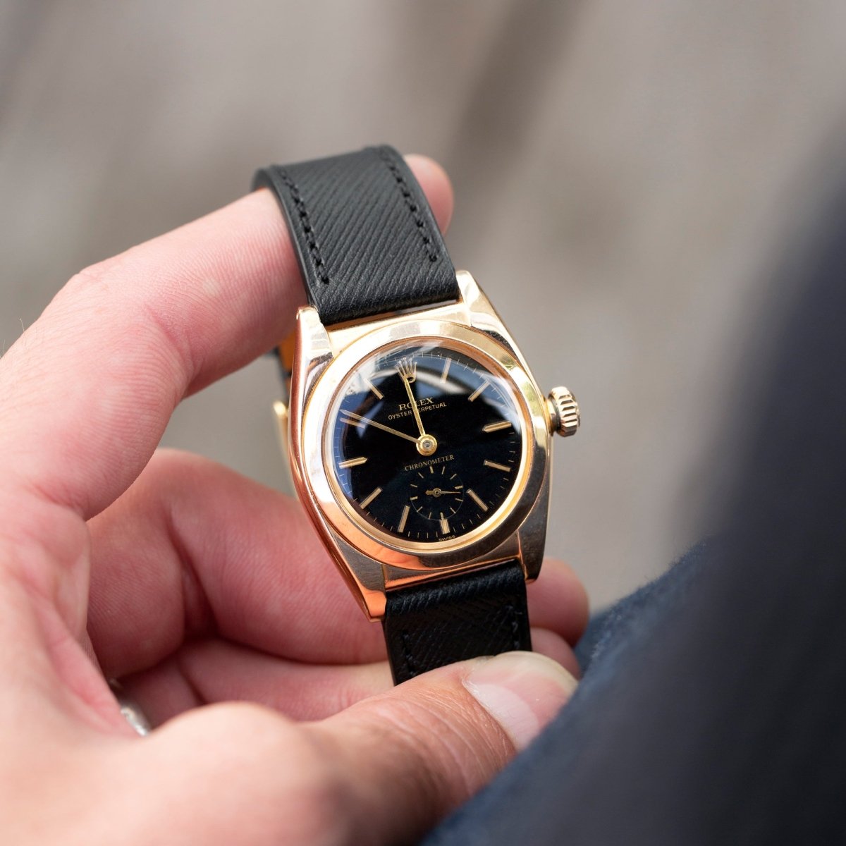 Midnight Black Saffiano Watch Strap