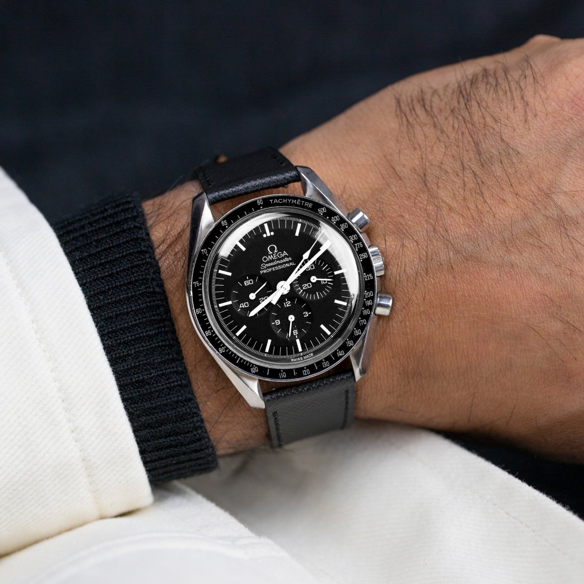 Midnight Black Saffiano Watch Strap