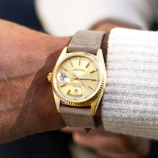 Taupe Clair Suede Watch Strap