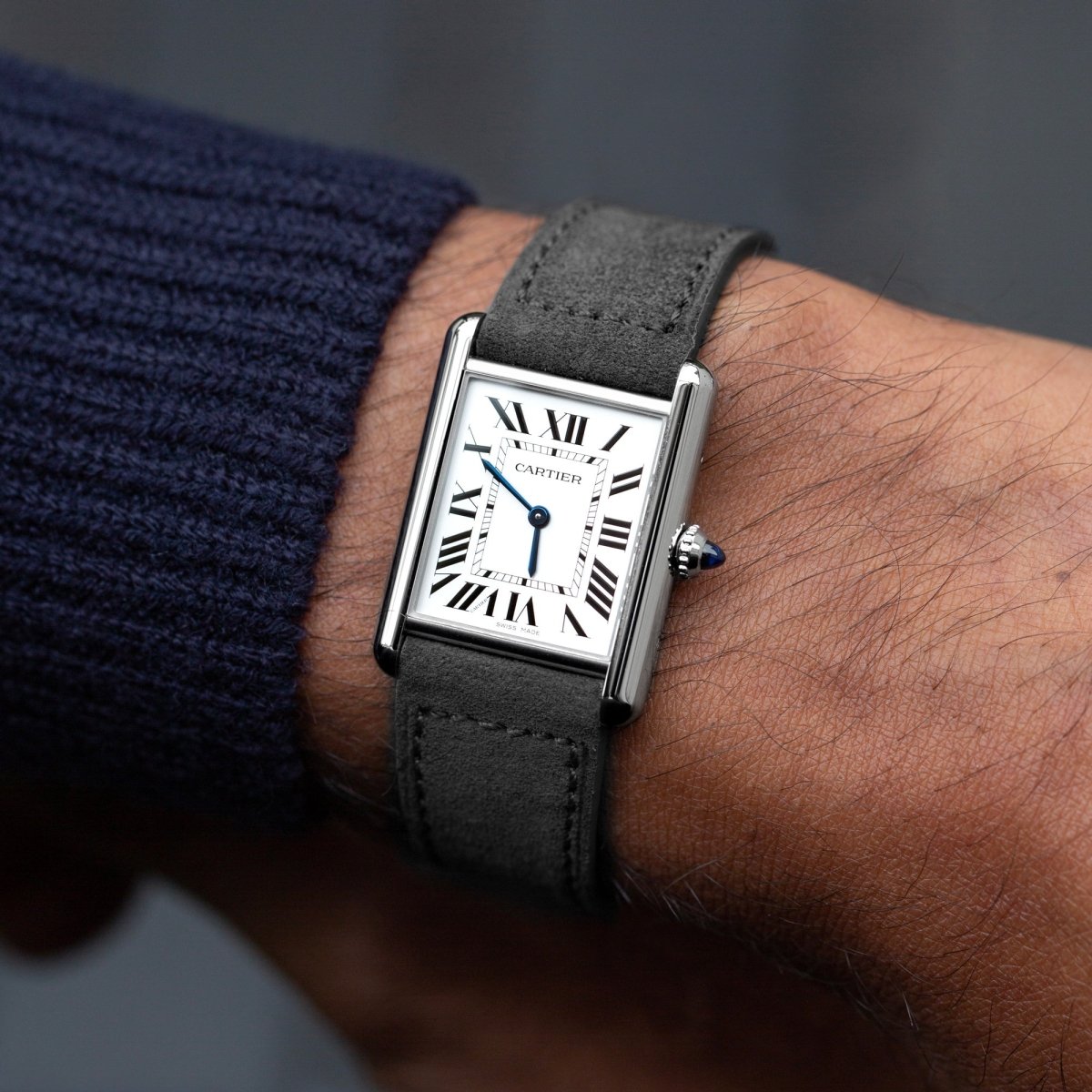 Slate Grey Suede Watch Strap
