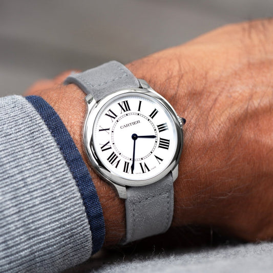 Gris Clair Suede Watch Strap