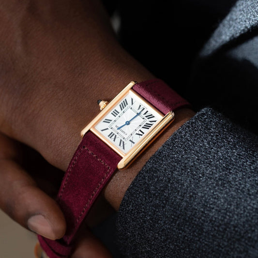 Oxblood Red Suede Watch Strap