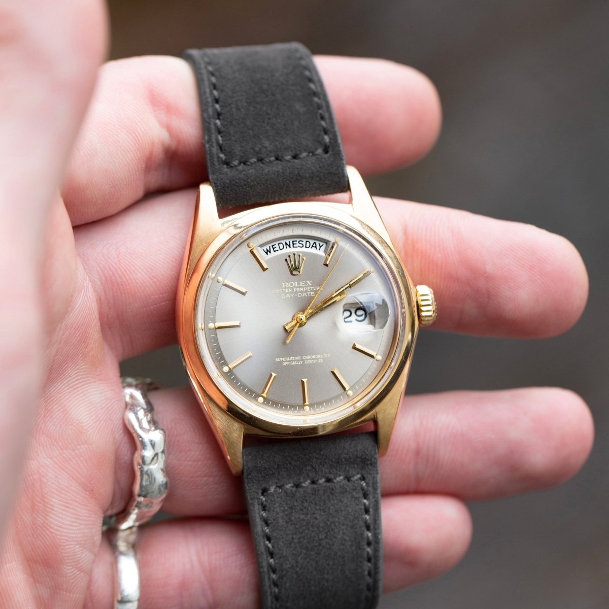Slate Grey Suede Watch Strap