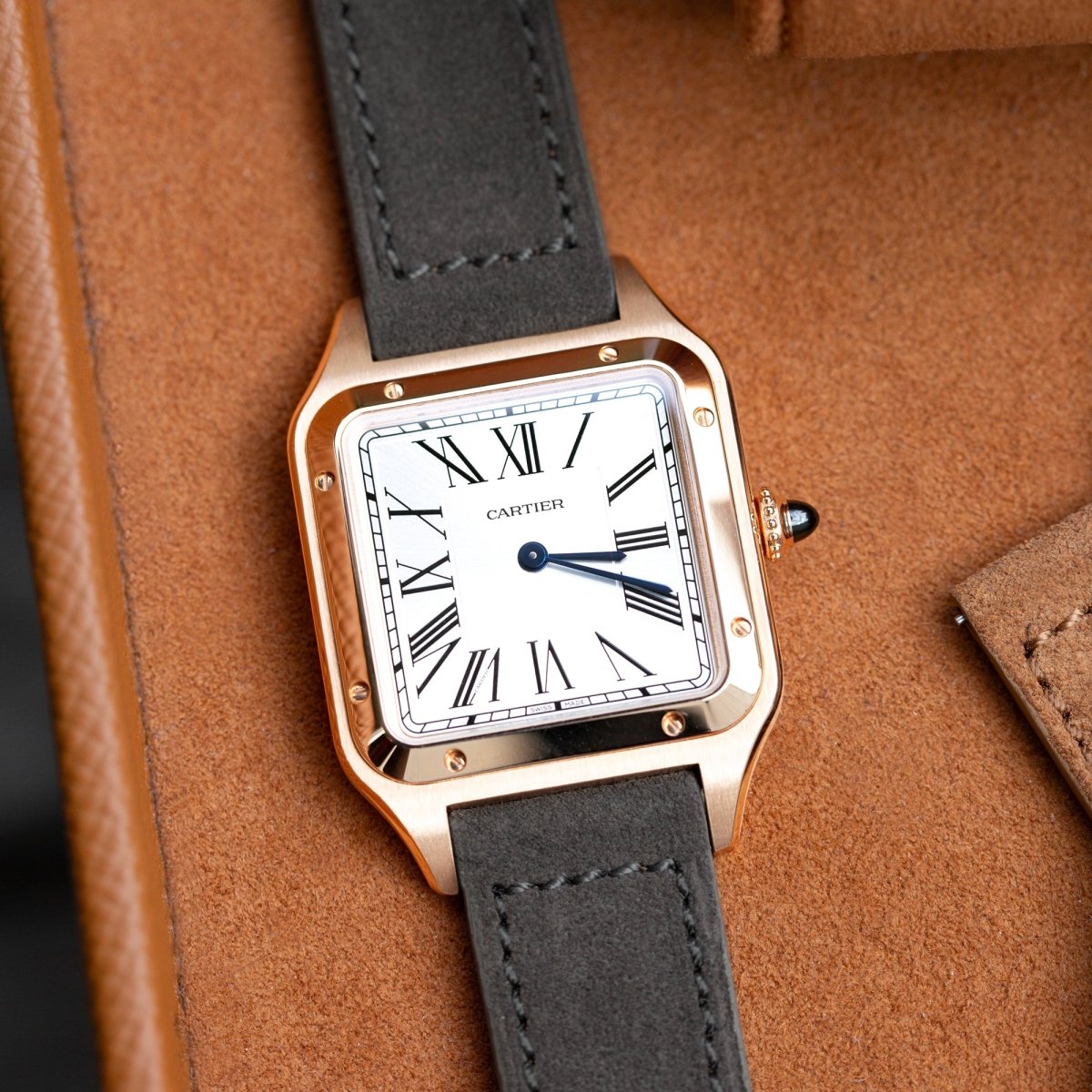 Slate Grey Suede Watch Strap