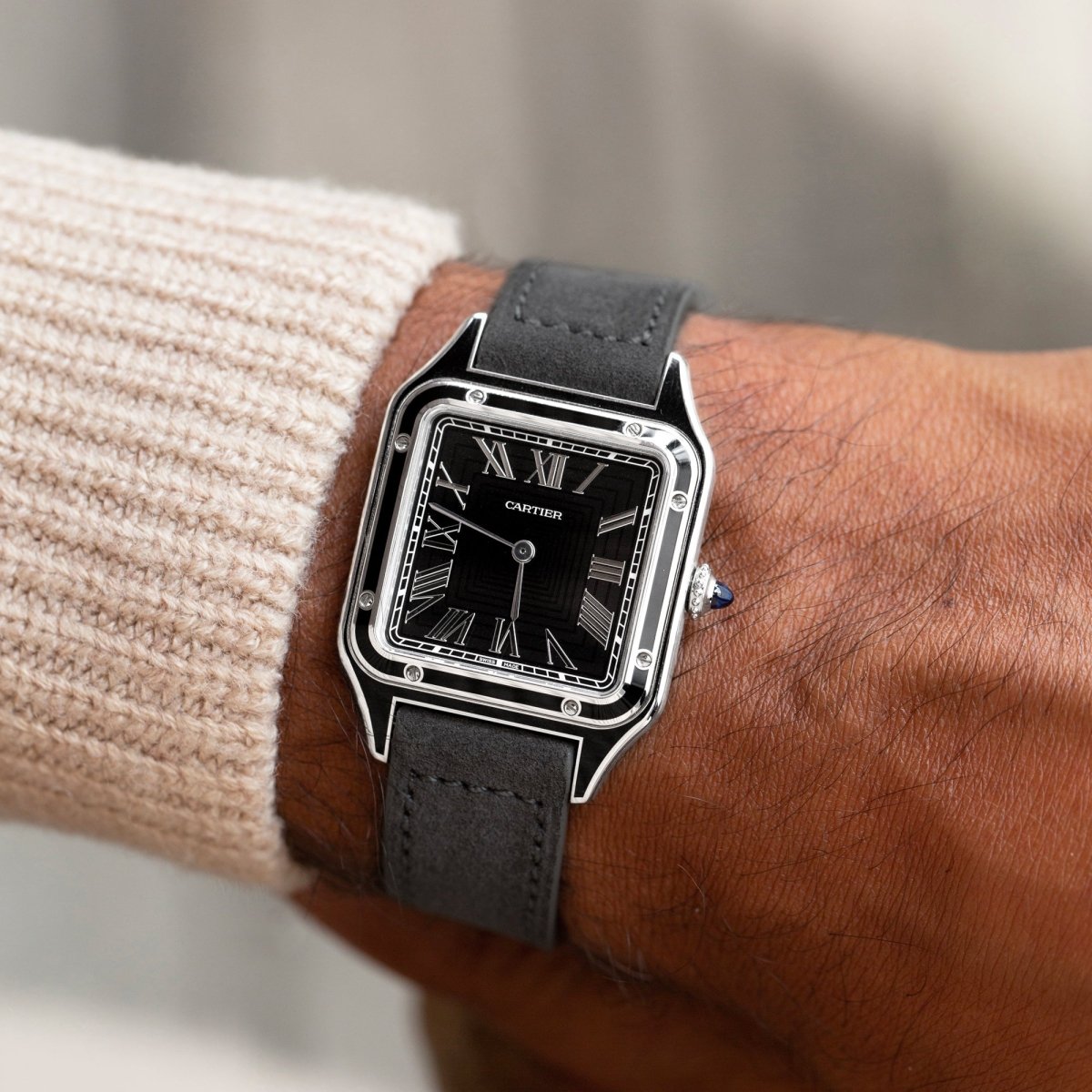 Slate Grey Suede Watch Strap