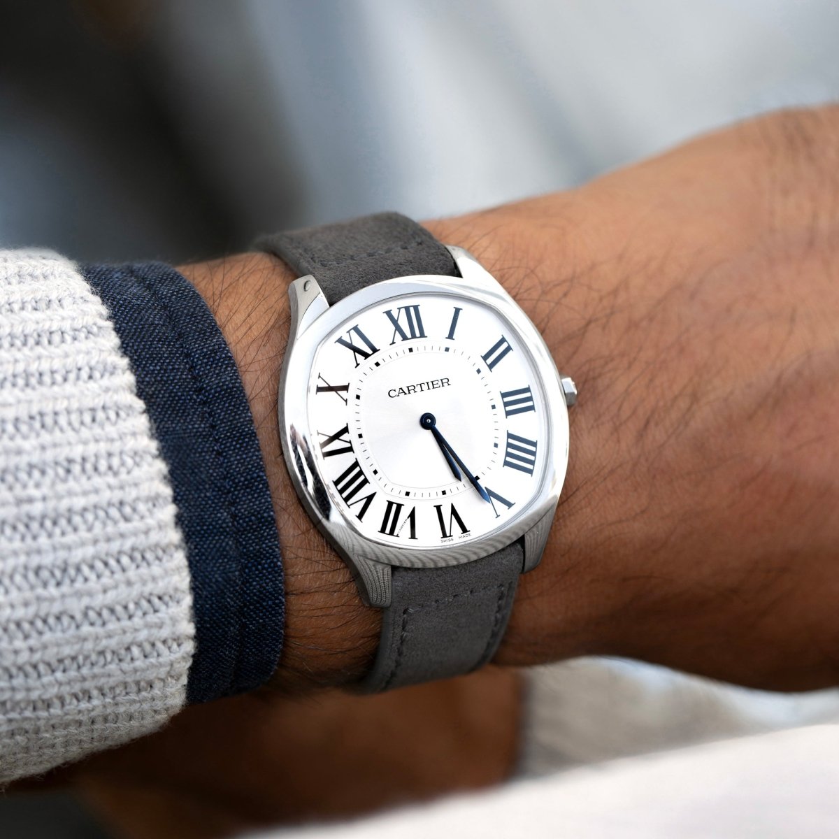 Slate Grey Suede Watch Strap