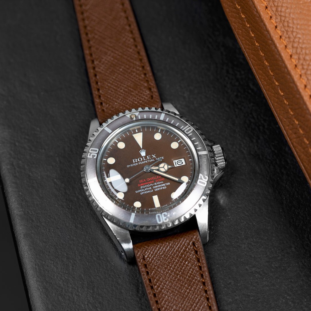 Downtown Brown Saffiano Strap