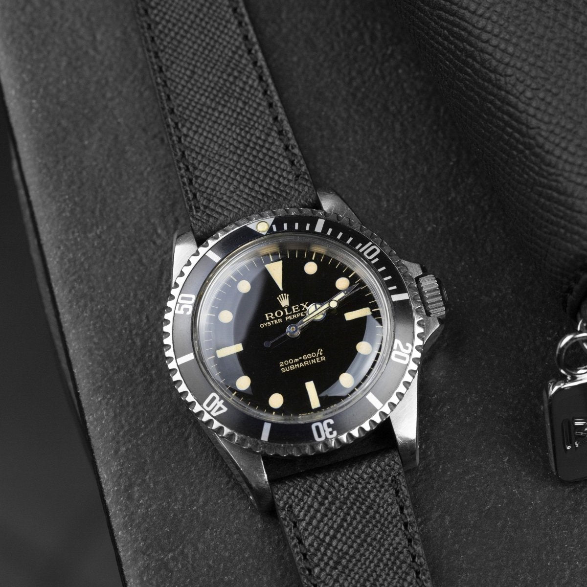 Midnight Black Saffiano Watch Strap