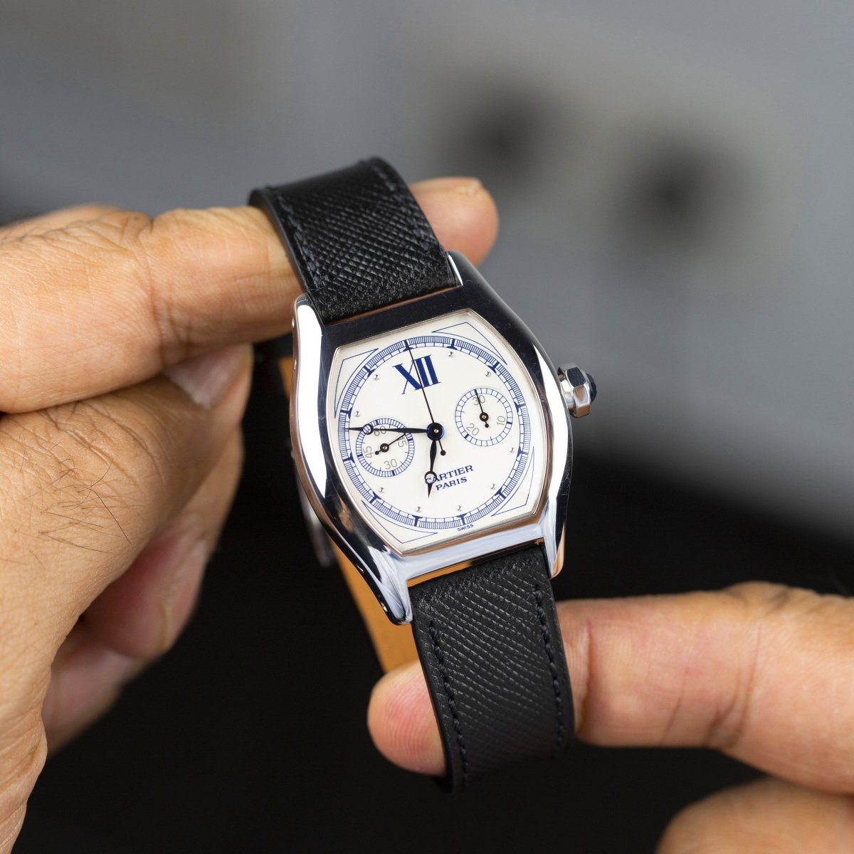 Midnight Black Saffiano Watch Strap