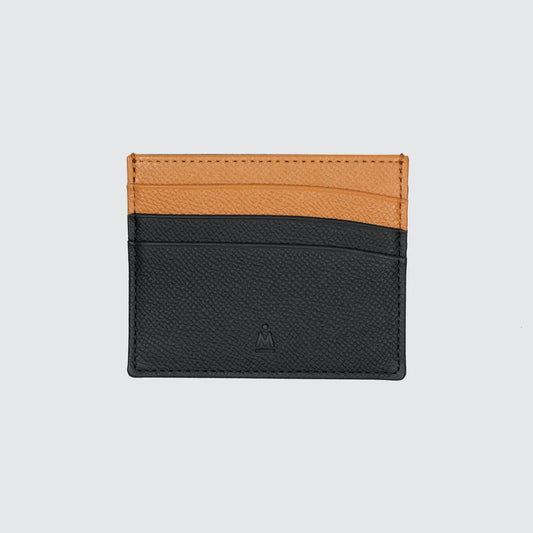 Card Holder Black/Whiskey Tan