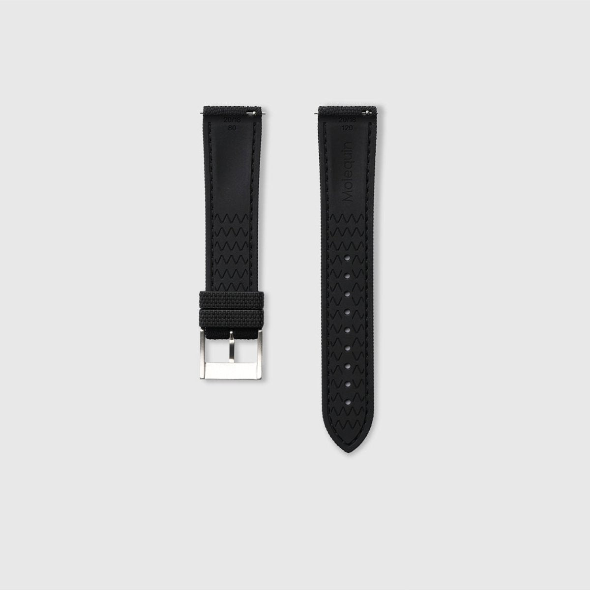 Carbon Black Sailcloth Watch Strap