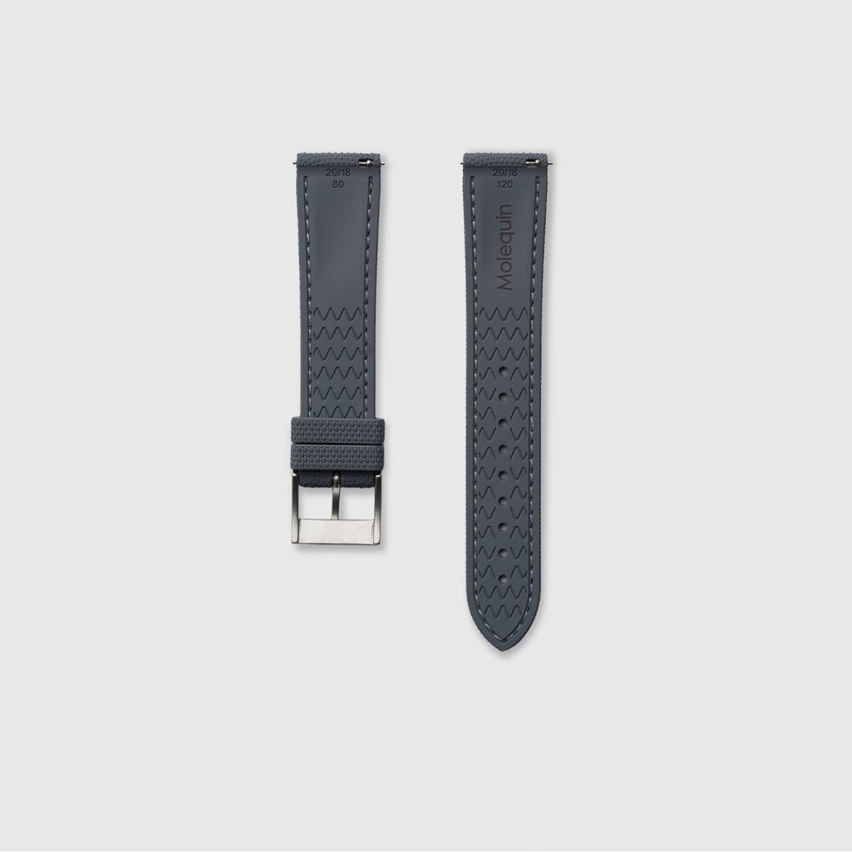 Battleship Grey Sailcloth Watch Strap
