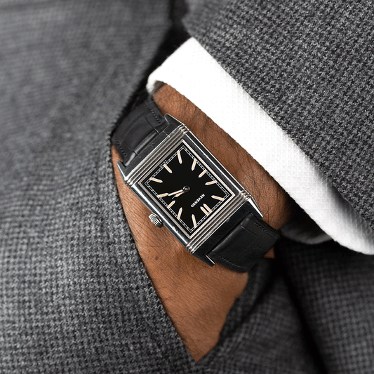 Black Alligator Square Scale Watch Strap | Handmade Luxury