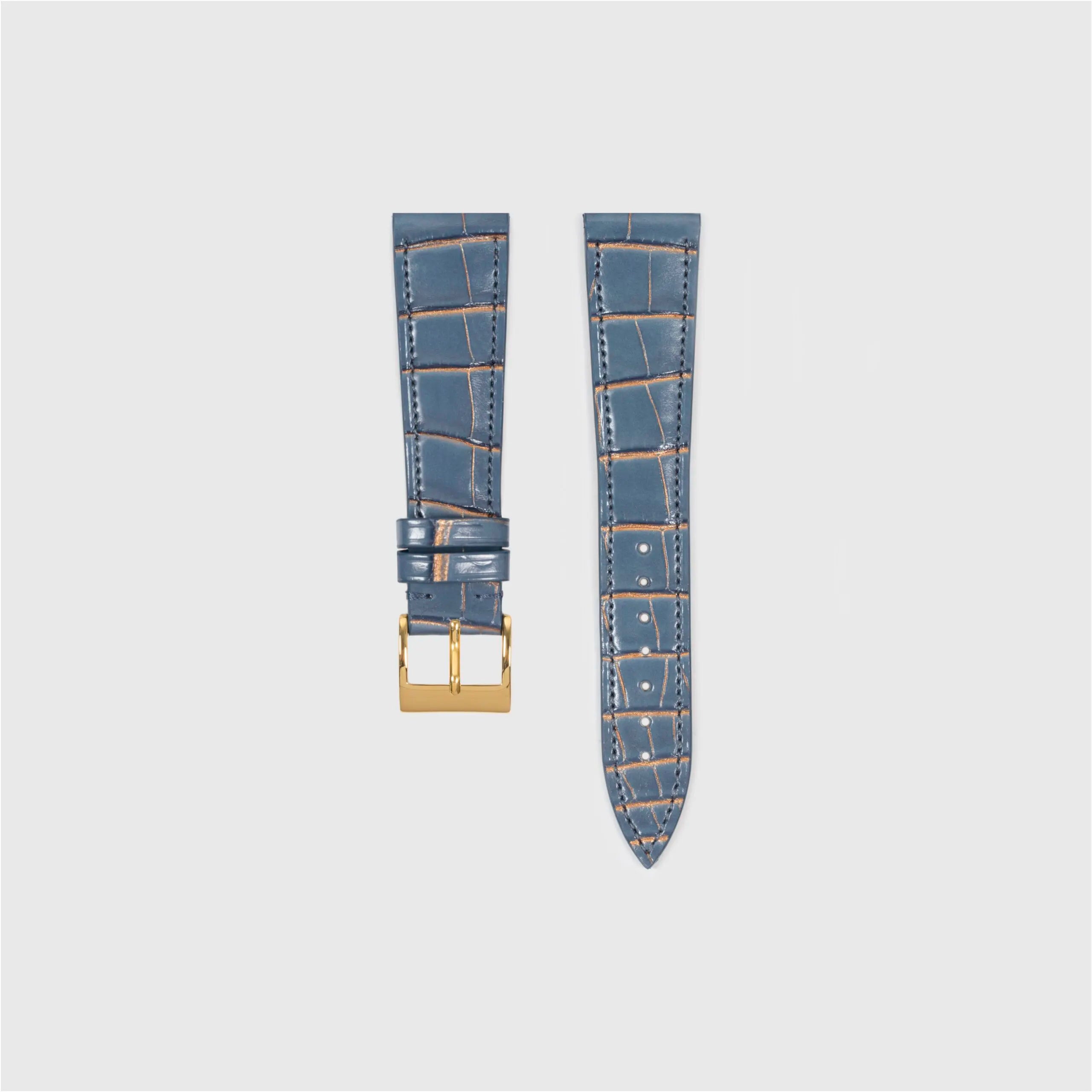 フランス製 molequin レザーベルト19mm Fusion Square Blue Fusion Watch Strap – Molequin