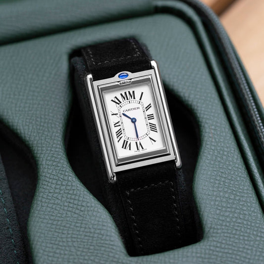 Jet Black Suede Watch Strap