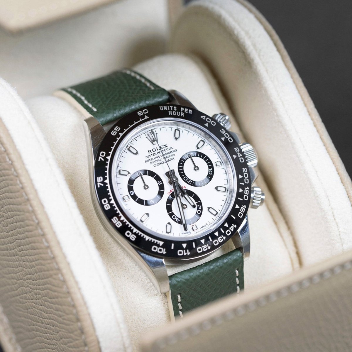 Grained and Saffiano Leather Watch Straps, with a Two Tone